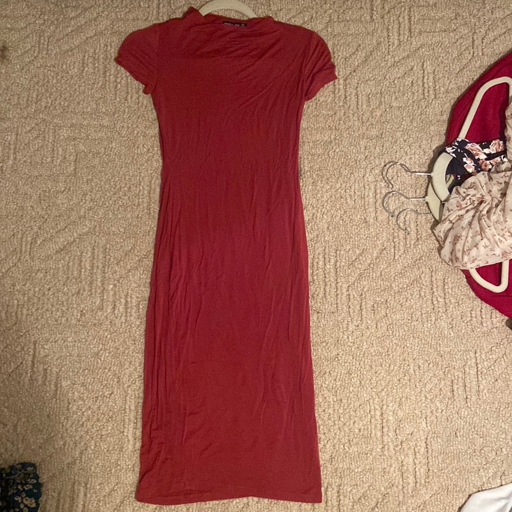 Women’s red body-con dress